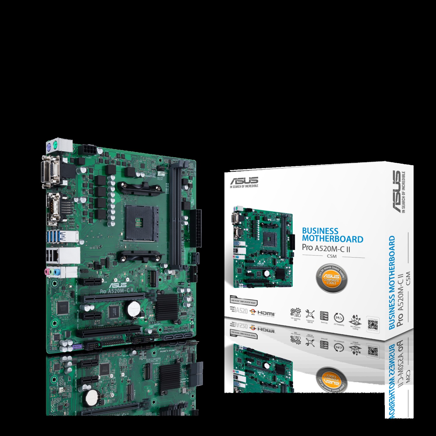 AM4 ASUS PRO A520M-C II/CSM mATX D4