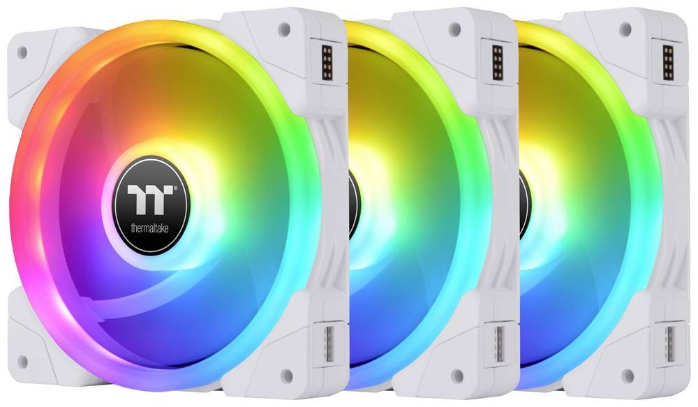 Thermaltake CL-F161-PL12SW-A PC-Gehäuse-Lüfter Weiß, Transparent,