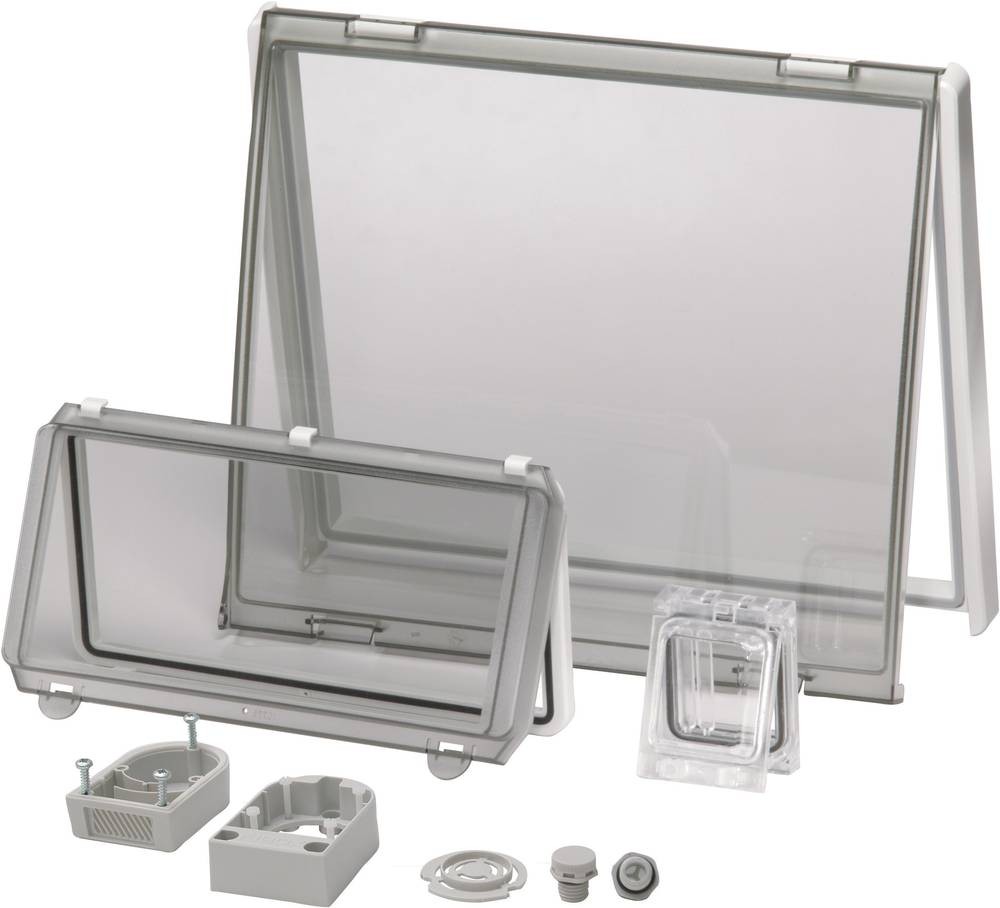 Fibox L 24 II 3730776 window Deckel Transparent, with Scharnier (L x