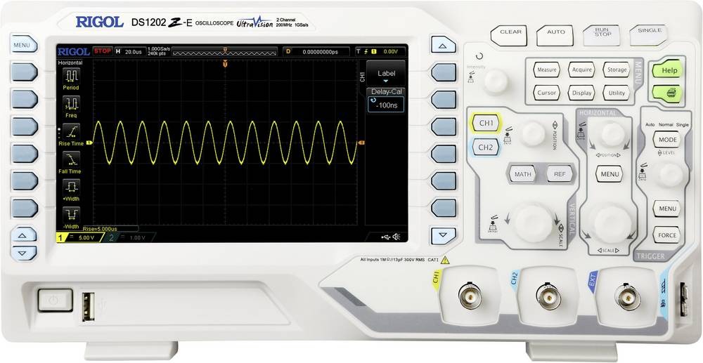 Rigol DS1202Z-E Digital-Oszilloskop 200MHz 2-channel 1 GSa/s 24 Mpts
