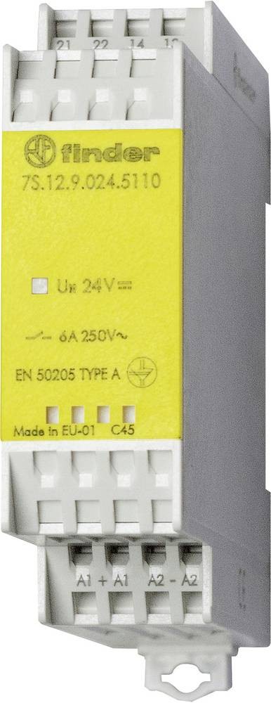 Finder DIN Rail Force Guided Relay, 230V ac Coil Voltage, 2 Pole,