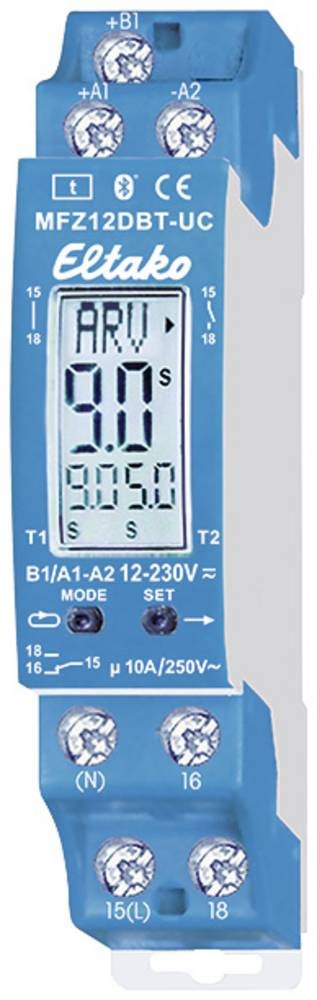 Eltako 23001003 MFZ12DBT-UC Zeitrelais 230 V/AC 1 St. Zeitbereich: 0.