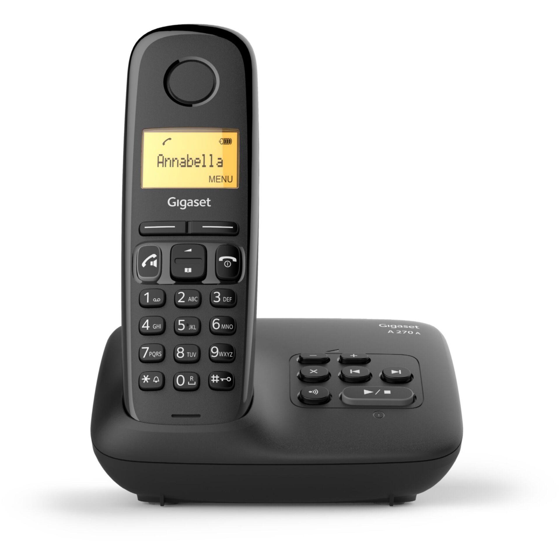 Gigaset A270A Analog/DECT telephone Caller ID Black - Gigaset A270A,