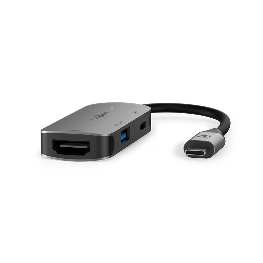 Nedis USB Multi-Port-Adapter USB 3.2 Gen 1 - USB-C Stecker, HDMI