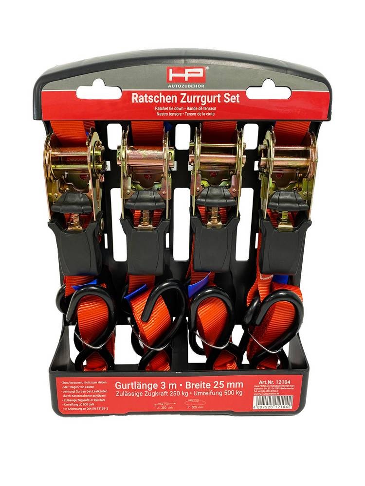 HP Autozubehör 12104 Zweiteiliger Spanngurt Zugkraft LC Niederzurren