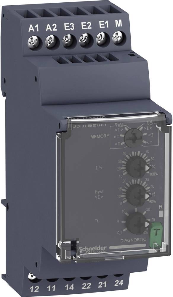 Schneider Electric Current Monitoring Relay, 1 Phase, DPDT, DIN Rail -