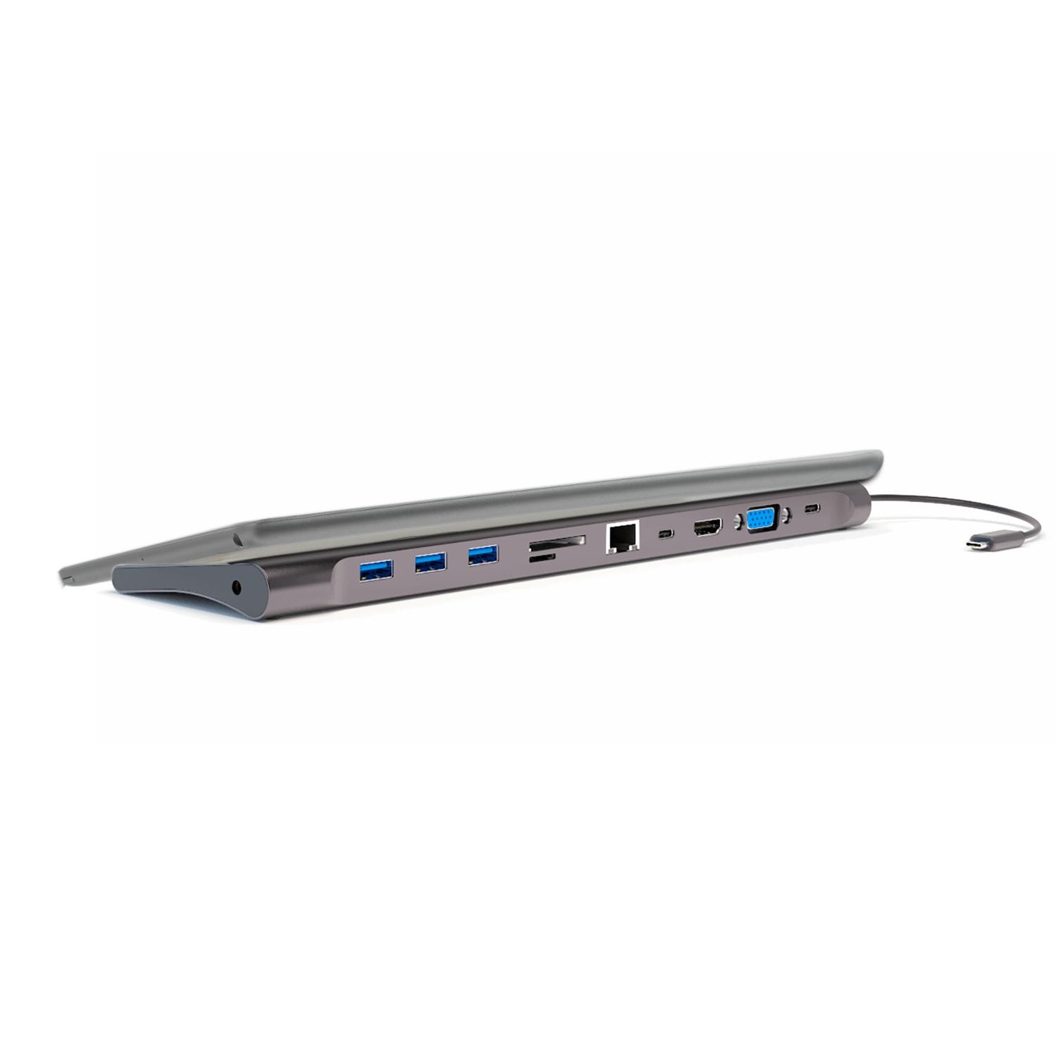 4smarts 11in1 USB 3.2 Gen 1 (3.1 Gen 1) Type-A + Type-C Grey -