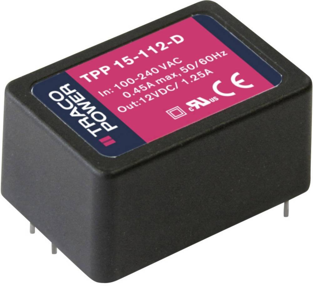 TracoPower TPP 15-115-D Schalthome charger 15 V/DC 1A 15W