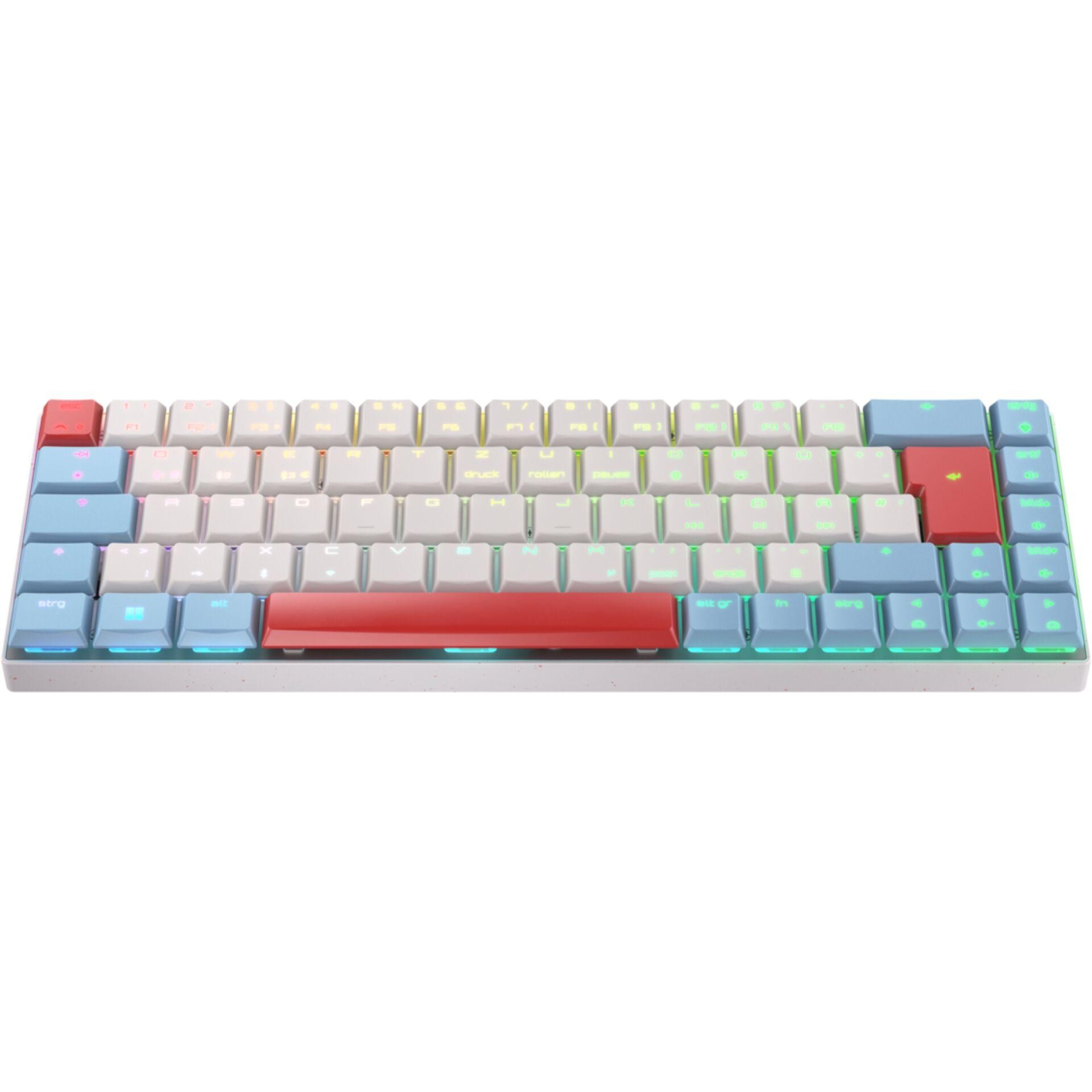 CHERRY MX-LP 2.1 Compact Wireless - Weiß / Blau / Rot