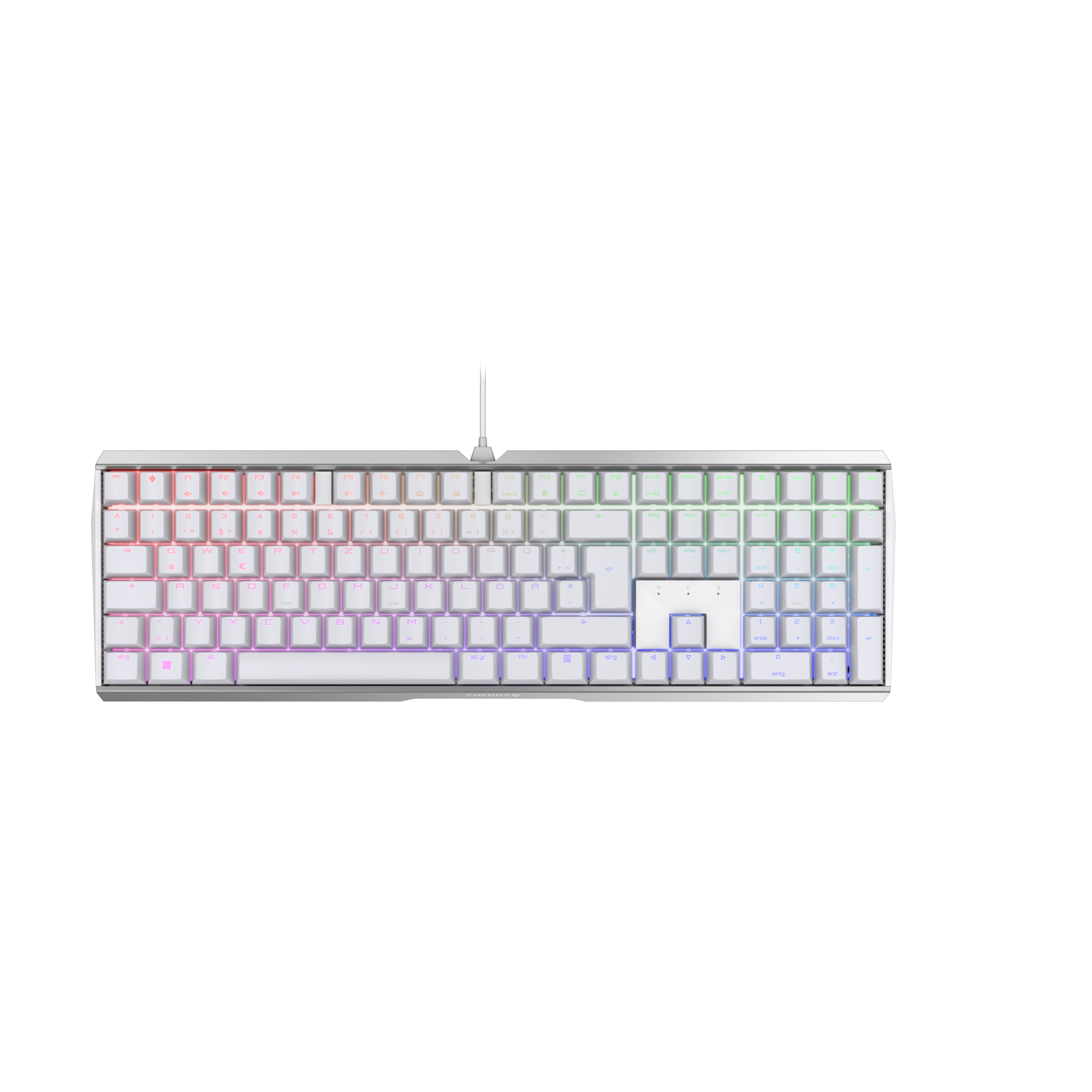 Cherry MX Board 3.0S kabelgebundene Gaming Tastatur weiß DE Layout