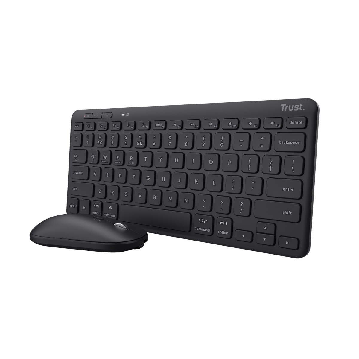 Trust Lyra WL Bluetooth , Funk Tastatur, Maus-Set Wiederaufladbar,