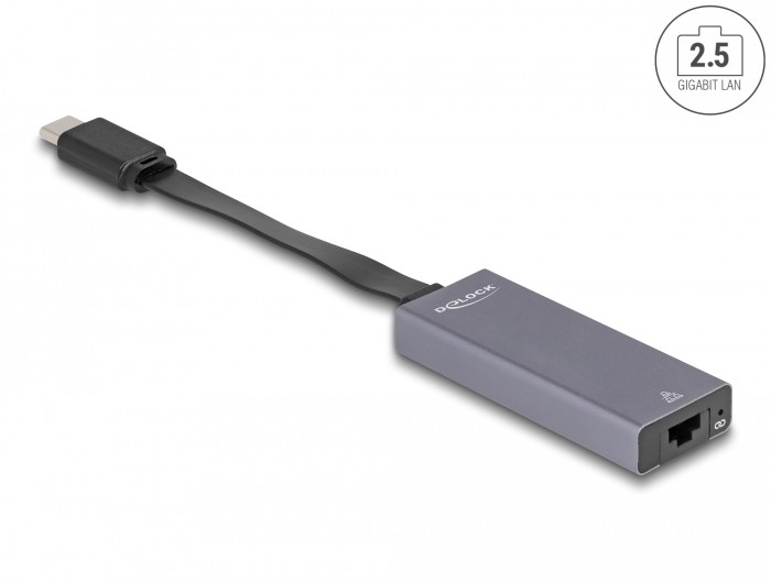 DeLOCK USB Type-C Adapter to 2.5 Gigabit LAN slim - DeLOCK USB Type-C