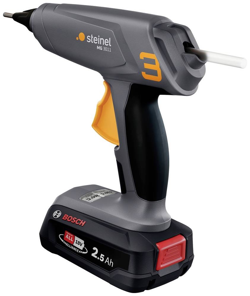 Steinel MobileGlue 3011 Heißklebepistole incl. batteria ricaricabile,