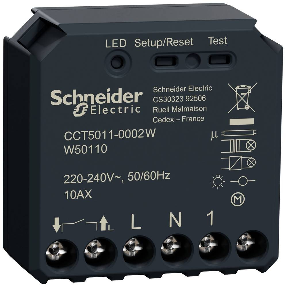 Schneider Electric Wiser CCT5011-0002W Schaltaktor Reichweite max. (