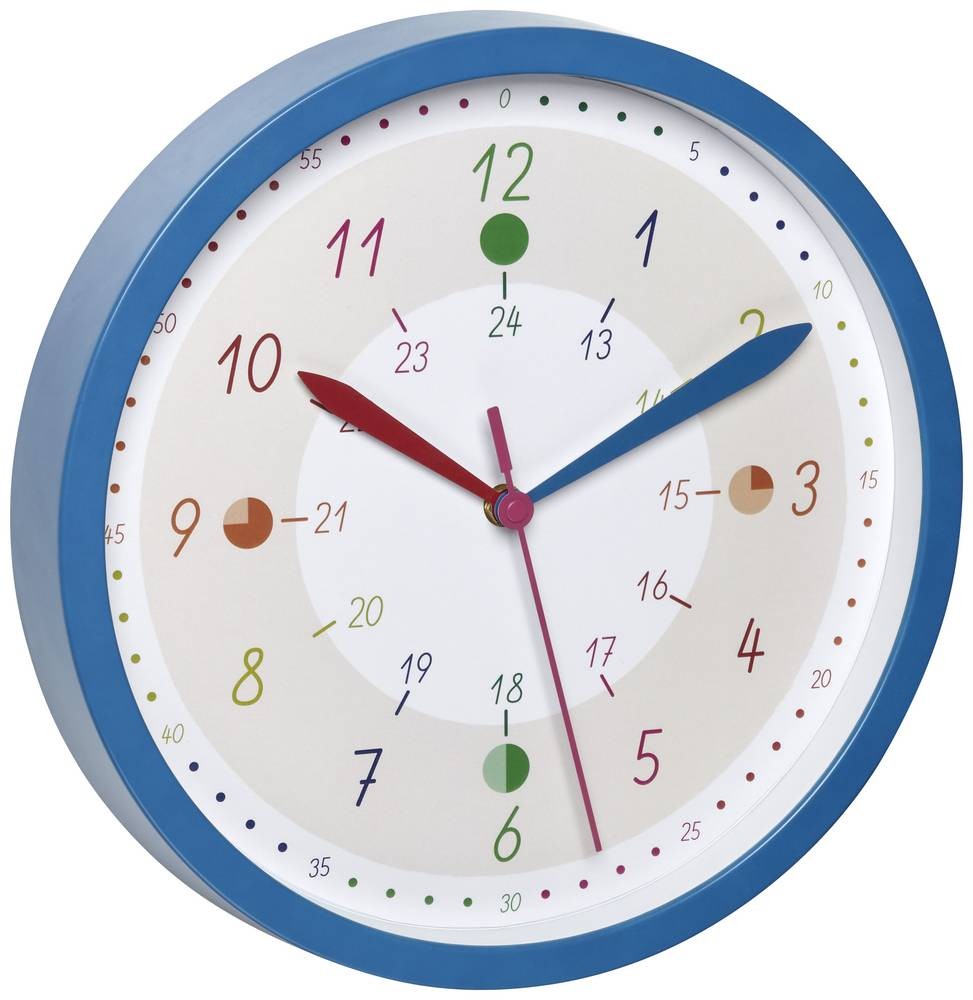 TFA Dostmann 60.3058.06.90 Quarz reloj de pared 30.8mm x 44mm azul