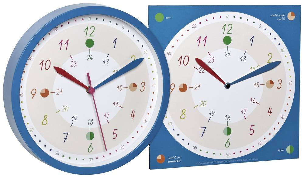 TFA Dostmann 60.3058.06.91 Quarz wall clock 30.8mm x 44mm blue