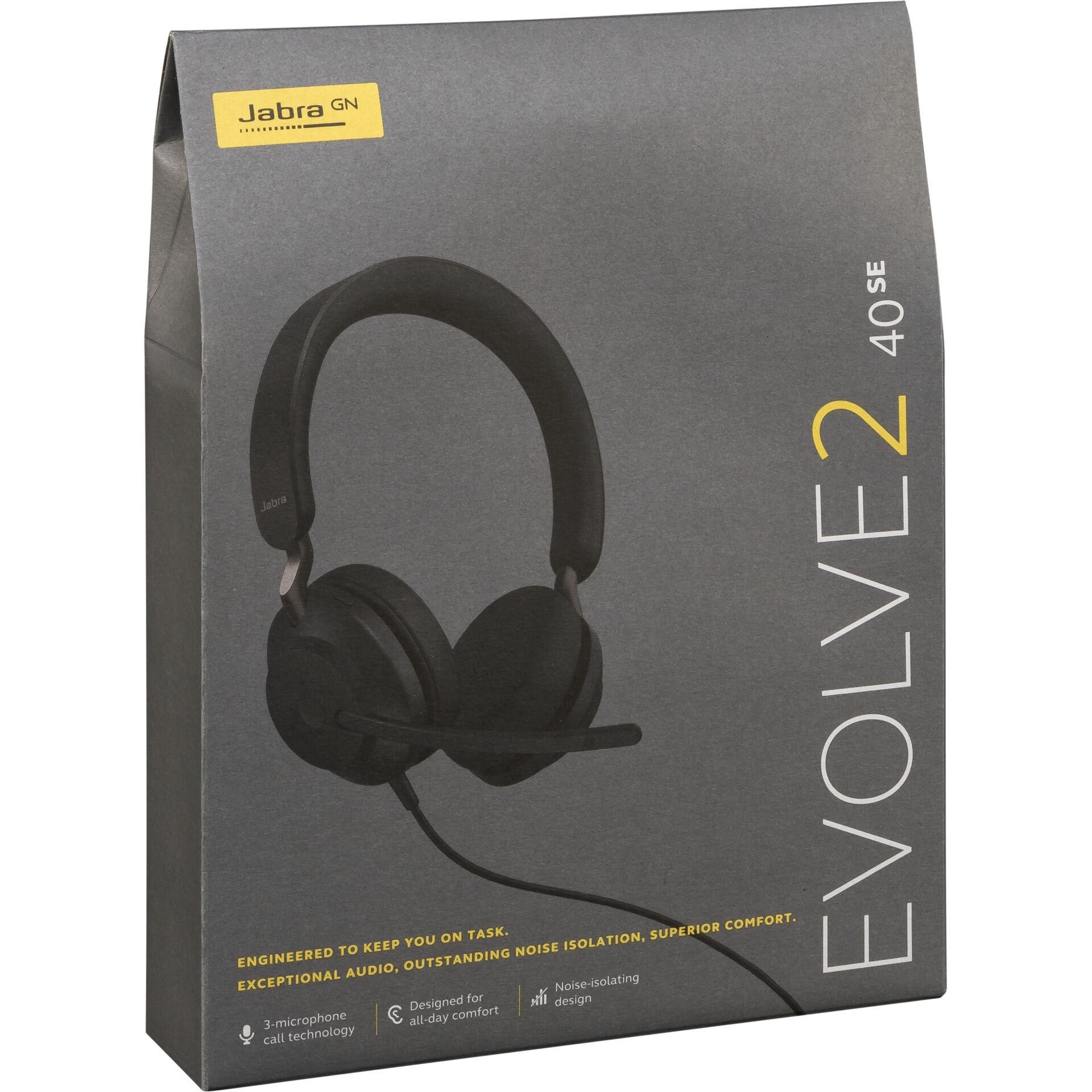 Jabra Evolve2 40 SE USB-C, UC Stereo - Jabra Evolve2 40 SE USB-C, UC