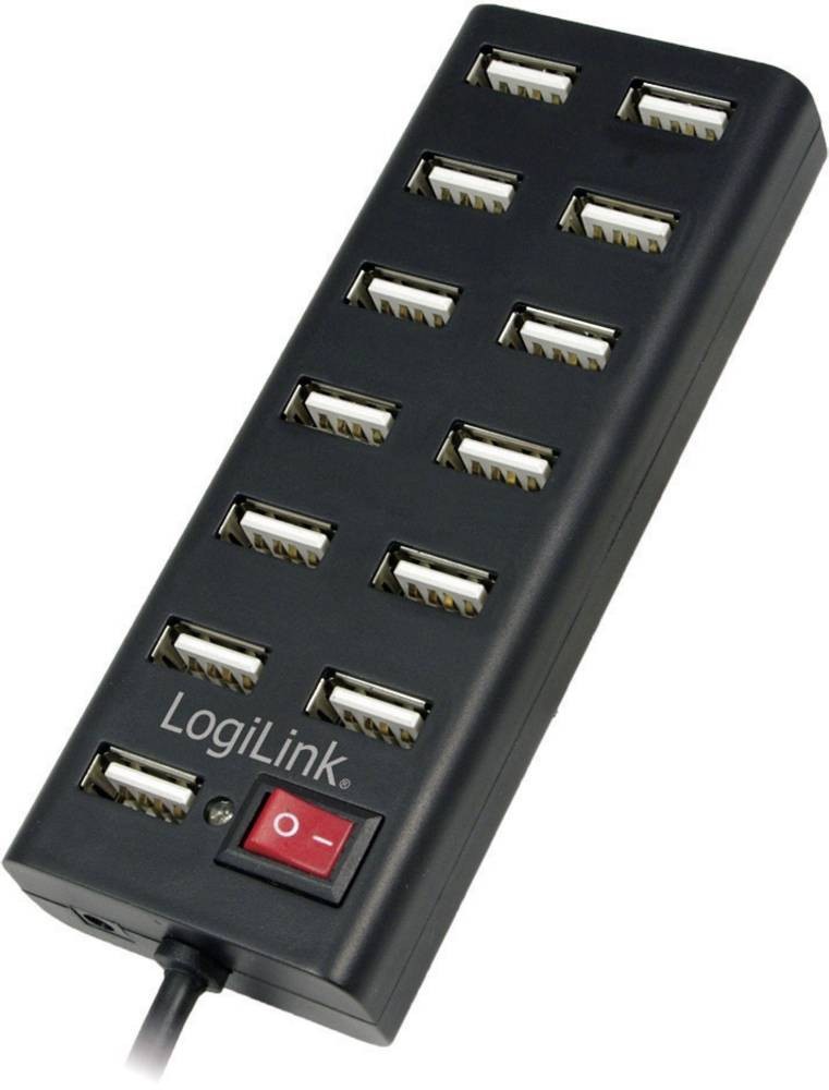LogiLink UA0126 interface hub 480 Mbit/s Black - LogiLink UA0126, USB