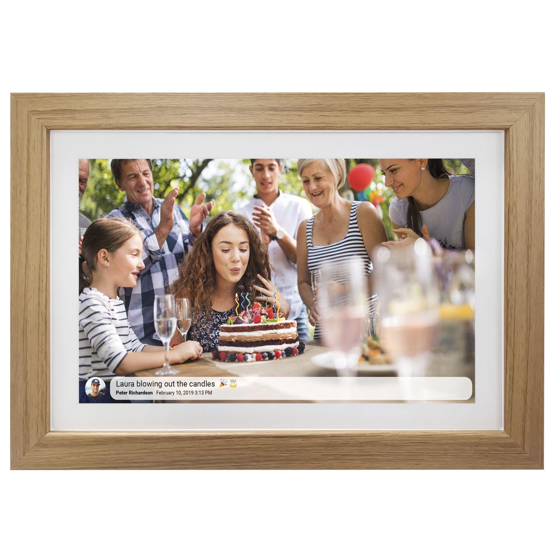 Denver PFF-1042LWMK2 digital photo frame Wood 25.6 cm (10.1")