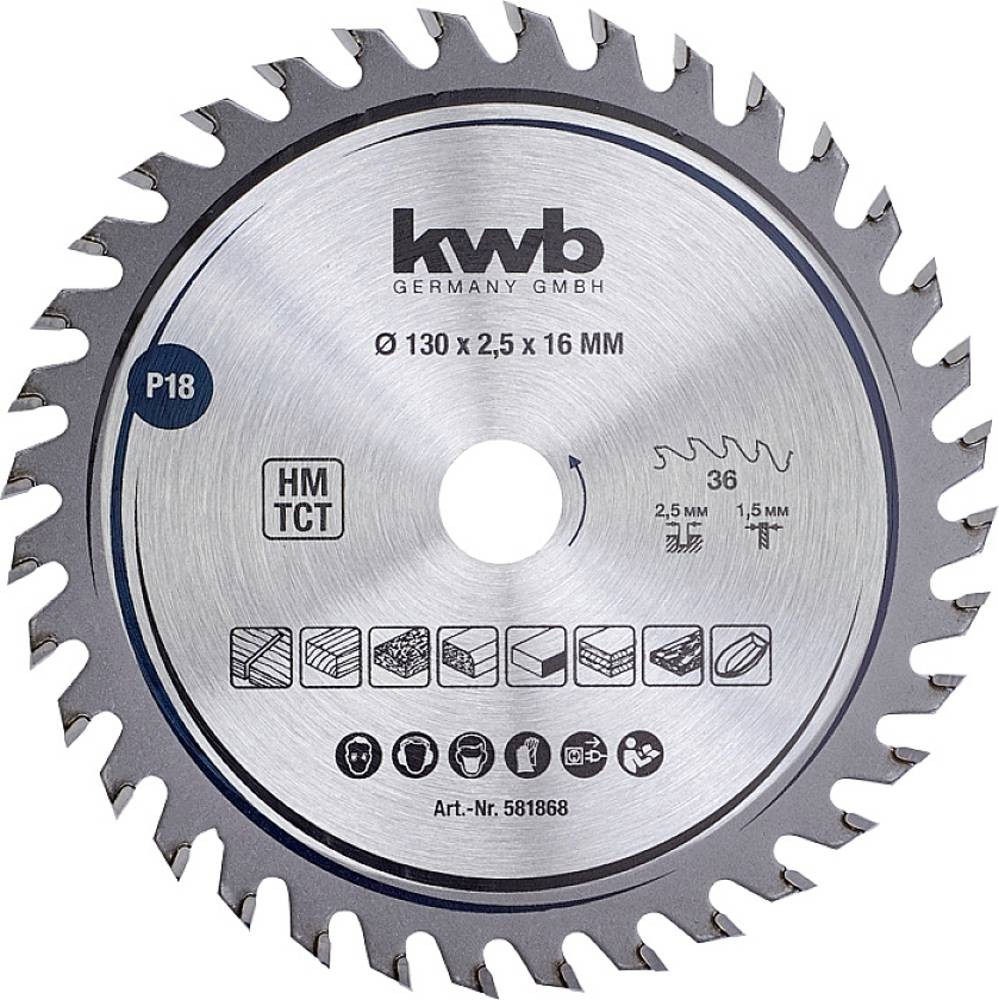 Kwb 581868 saw blade 130 x 16mm 1 pc(s)