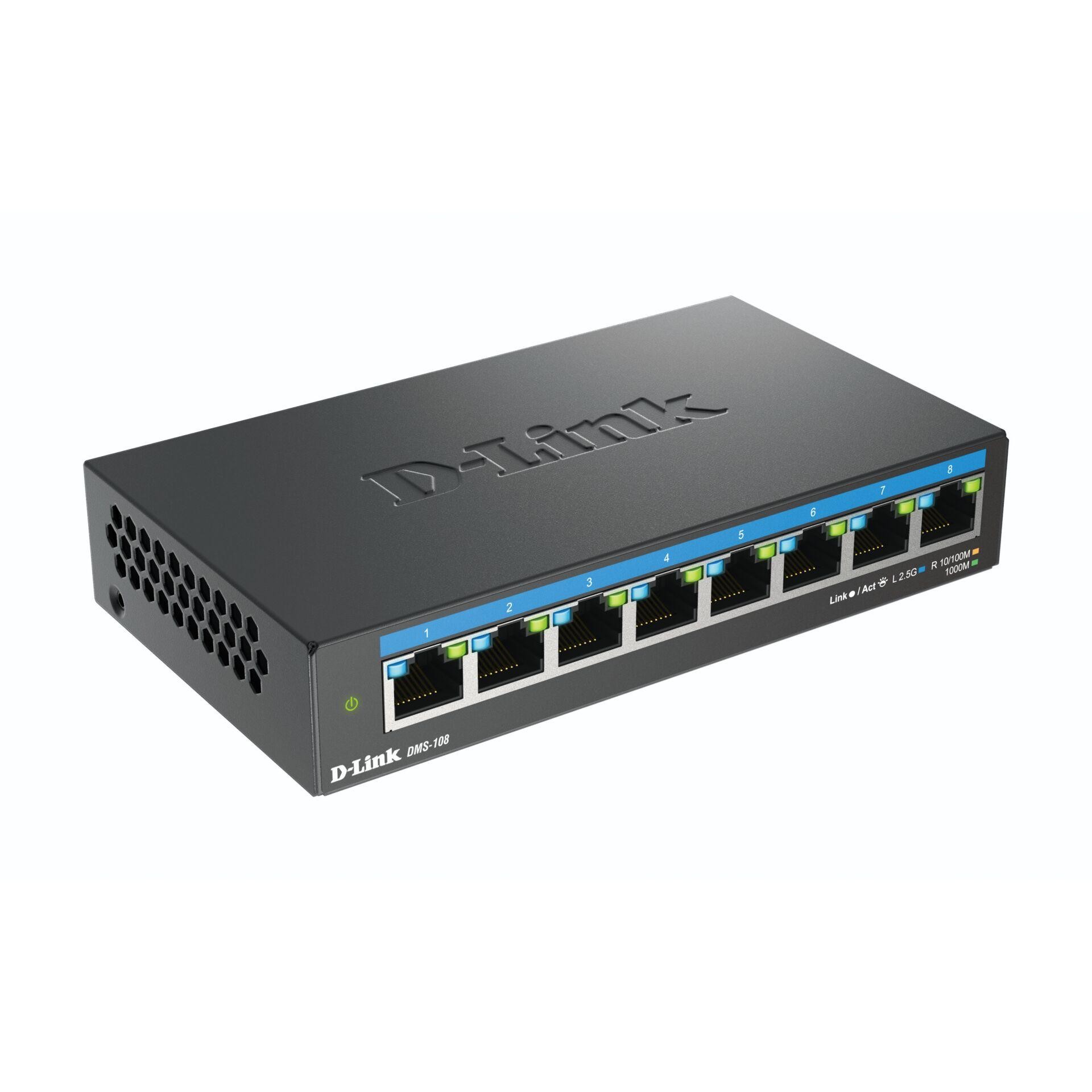 D-Link 8-Port 2.5G Multi-Gigabit Desktop Switch - D-Link 8-Port 2.5G
