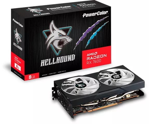 RX 7600 8GB PowerColor Hellhound Radeon GDDR6
