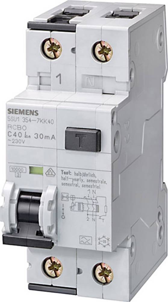 Siemens 5SU13547KK13 FI-Schutzschalter/Leitungsschutzschalter 2polig