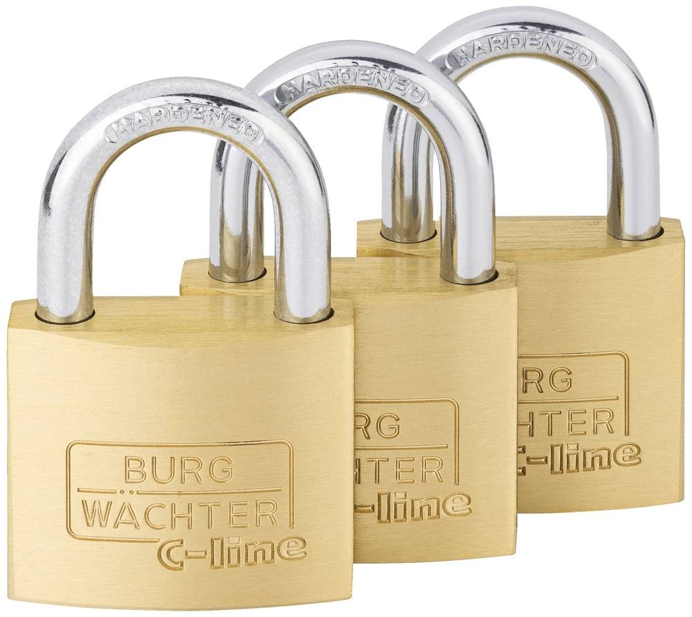 BURG-WÄCHTER 222 C-Line Conventional padlock 3 pc(s) - BURG-WÄCHTER