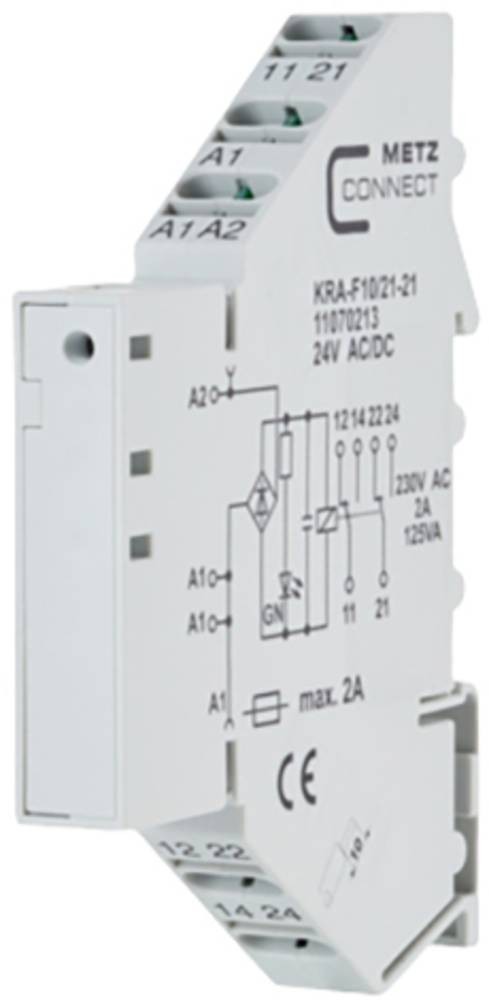 Metz Connect Koppelbaustein 24, 24 V/AC, V/DC (max) 2 Wechsler