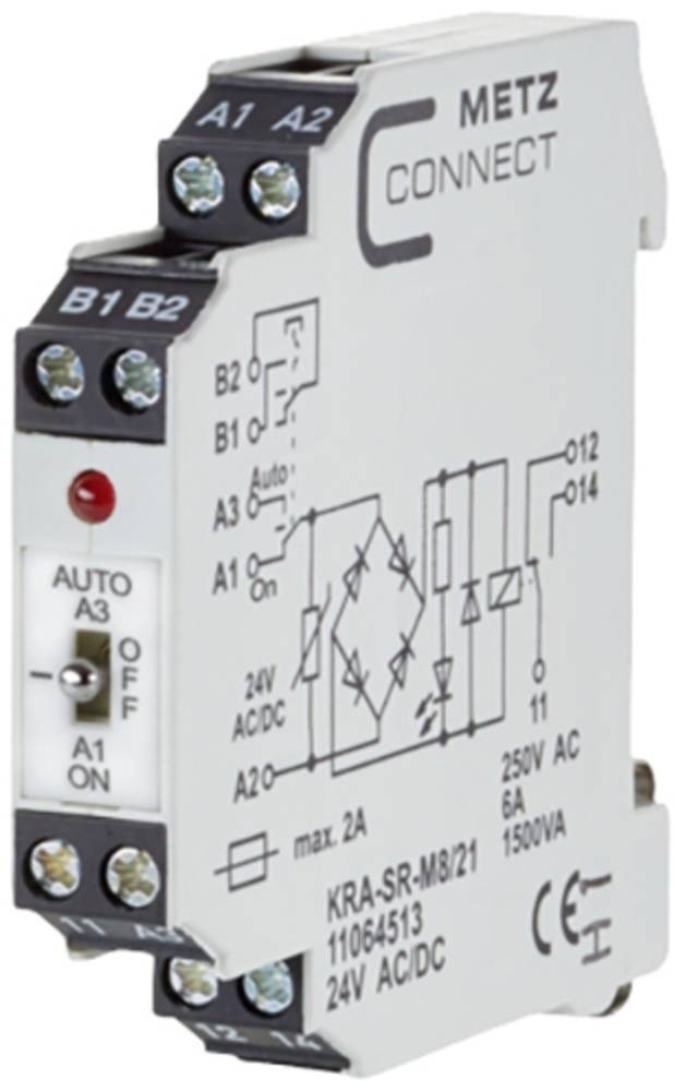 Koppelbaustein 24, 24 V/AC, V/DC (max) 1 Wechsler Metz Connect