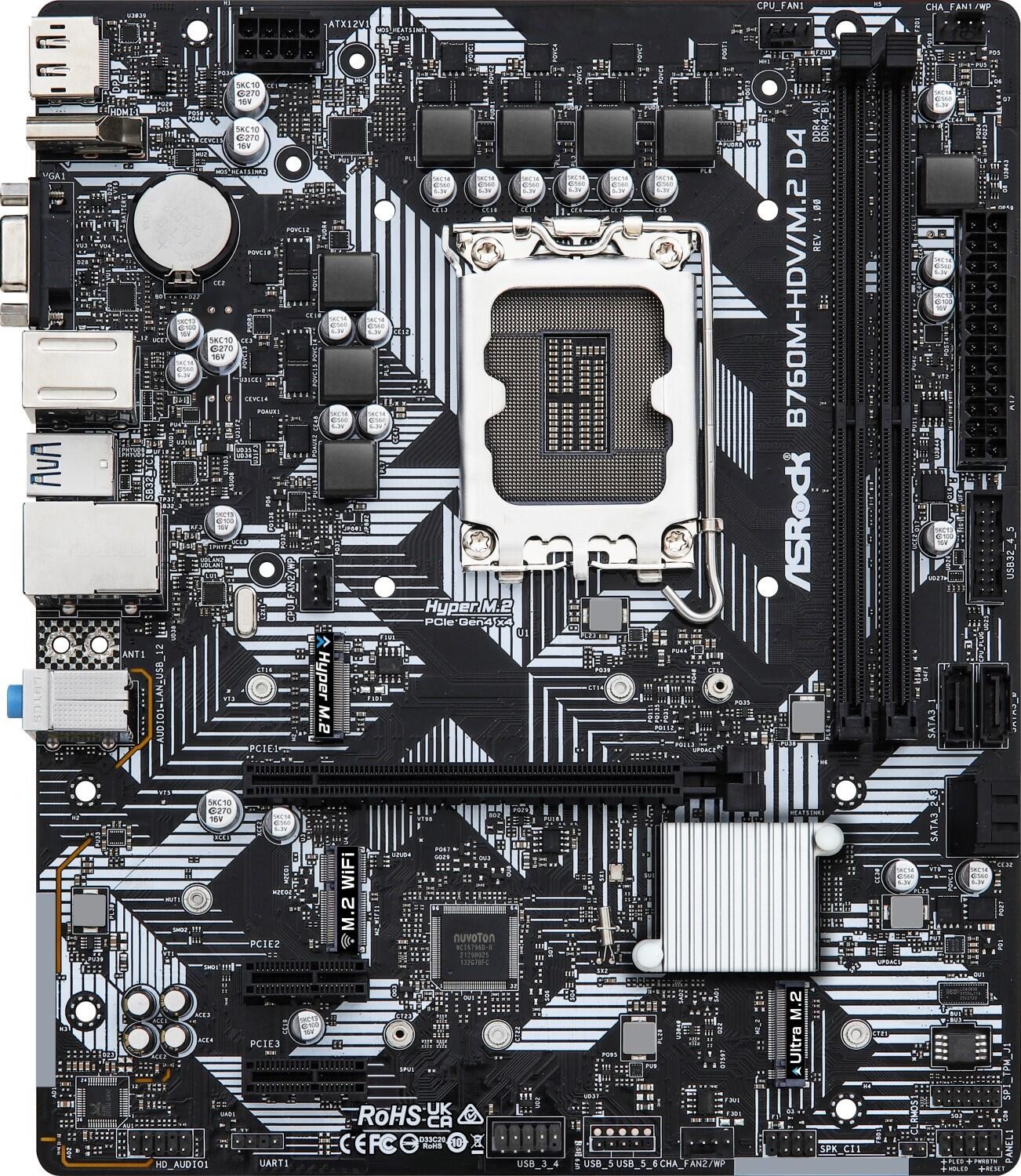 Asrock B760M-HDV/M.2 D4 Intel B760 LGA 1700 micro ATX - Asrock B760M-