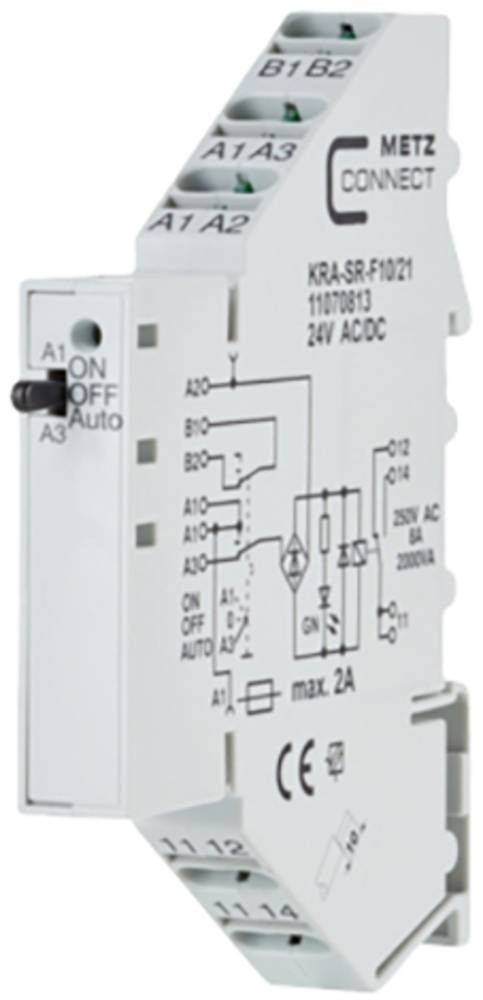 Metz Connect Koppelbaustein 24, 24 V/AC, V/DC (max) 1 Wechsler