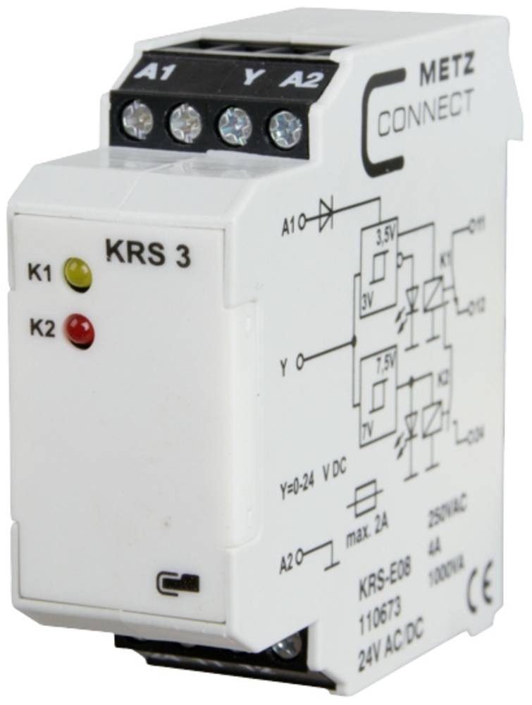 Metz Connect Schwellwertschalter 24, 24 V/AC, V/DC (max) 1 Wechsler