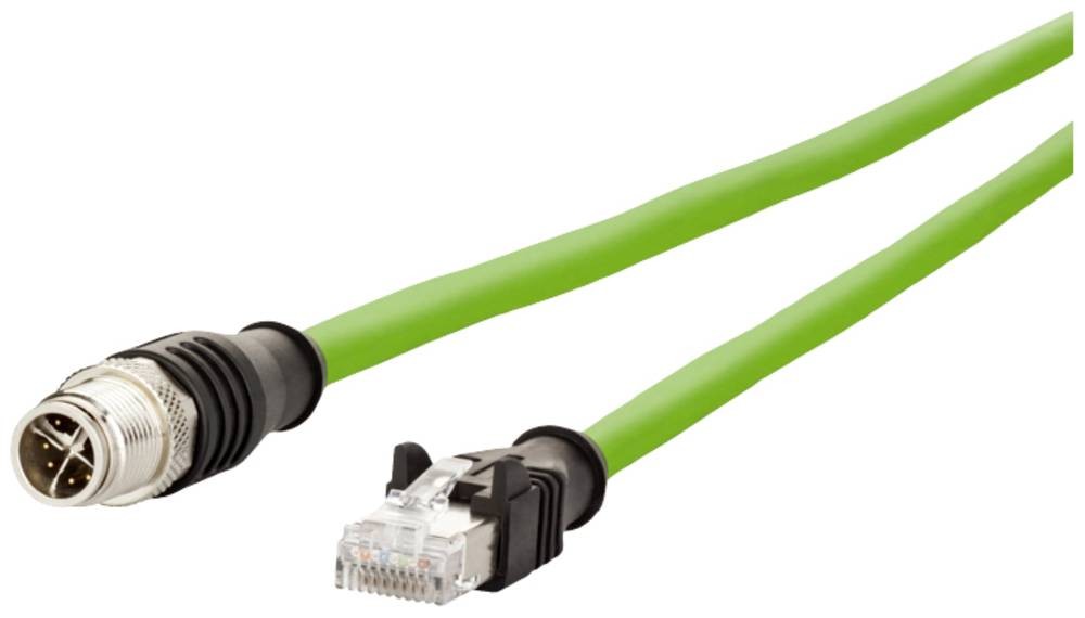 Metz Connect 142M2X15020 M12 cable patch CAT 6a S/FTP 2.00 m verde