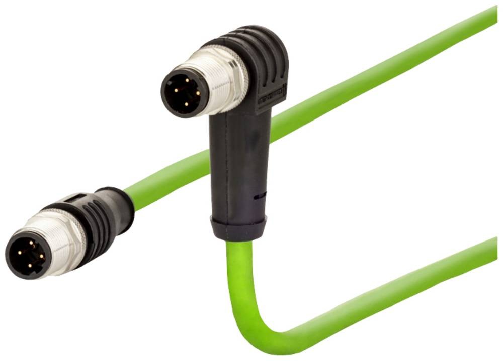 Metz Connect 142M1D19010 M12 patch cord CAT 5e SF/FTP 1.00m green PUR-