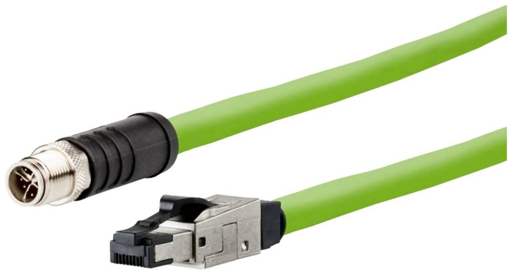 Metz Connect 142M6X18050 M12 cavo patch CAT 6a SF/UTP 5.00m verde PUR-