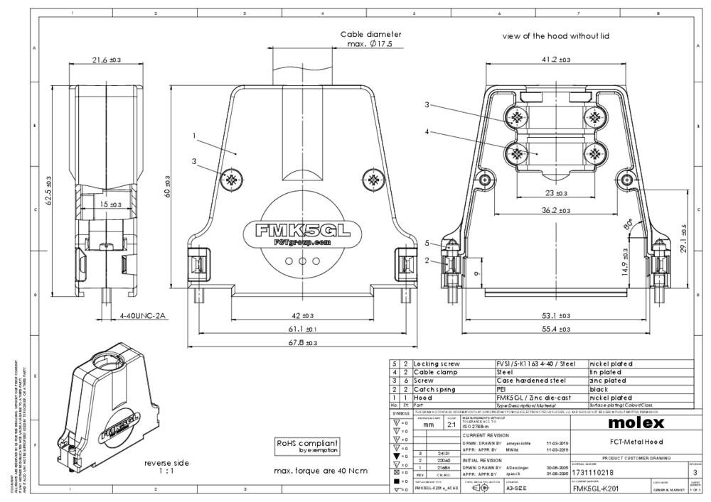 Molex 1731110218 D-SUB box 1 pc(s)