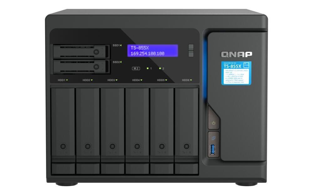 QNAP TS-855X SAN Tower Intel Atom C5125 8 GB DDR4 0 TB QNAP QTS