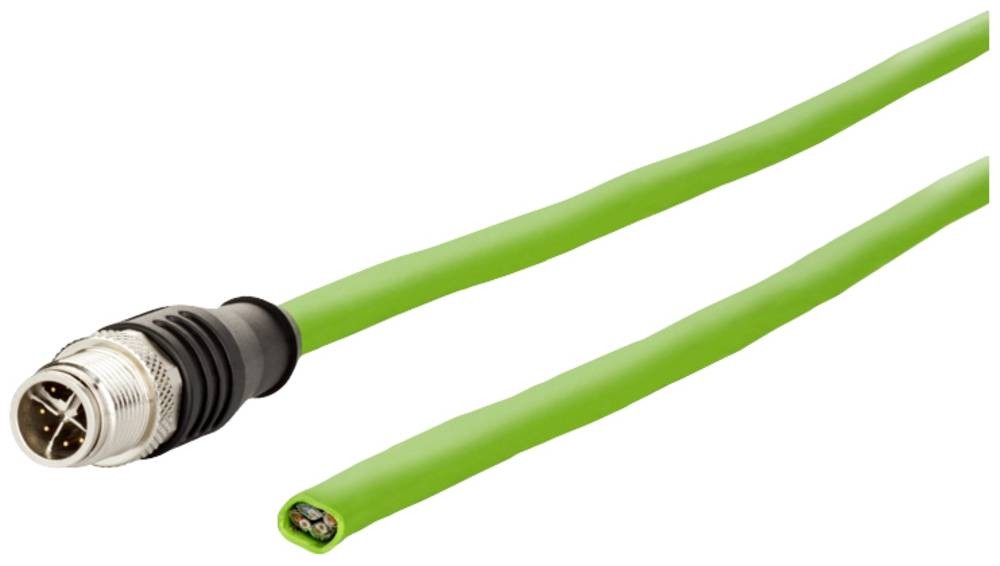 Metz Connect 142M2X10050 M12 Patchkabel CAT 6a S/FTP 5.00m Grün PUR-