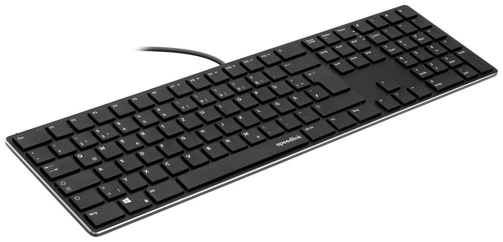 Speedlink RIVA Scissor Slim Metal Keyboard, black - DE