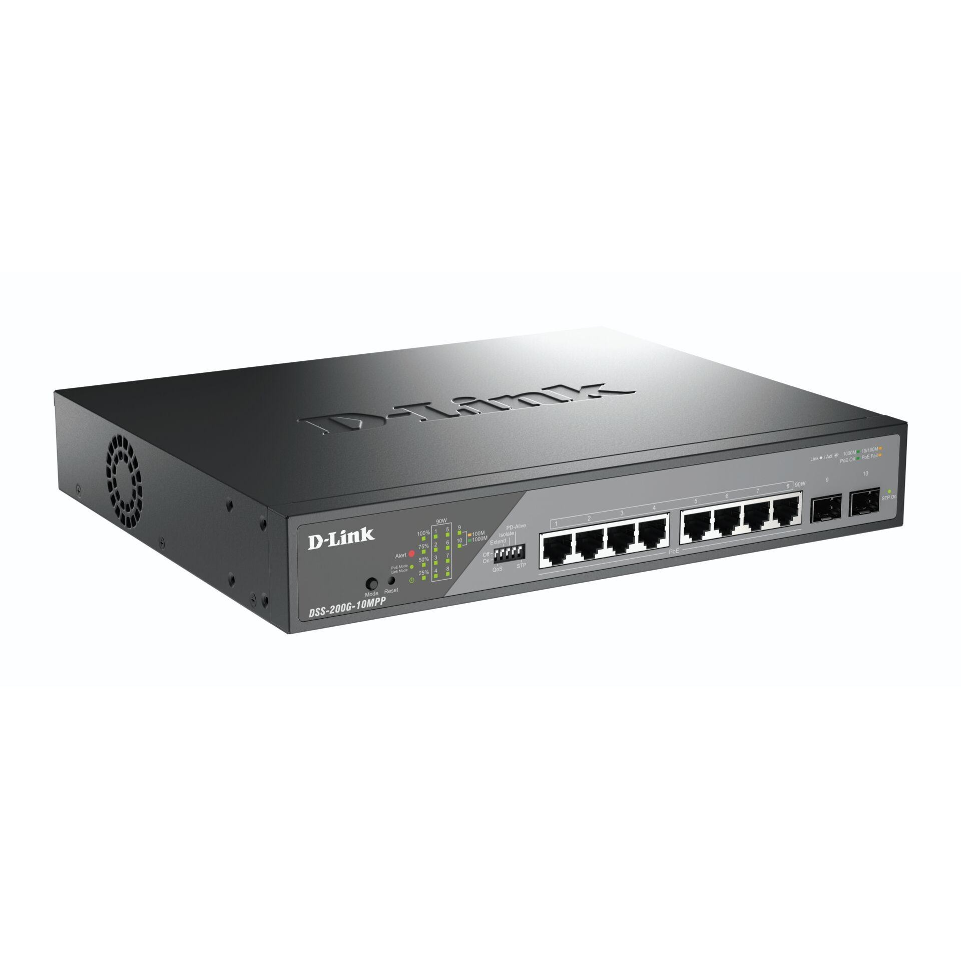 D-Link DSS-200G-10MPP network switch Managed L2 Gigabit Ethernet (10/