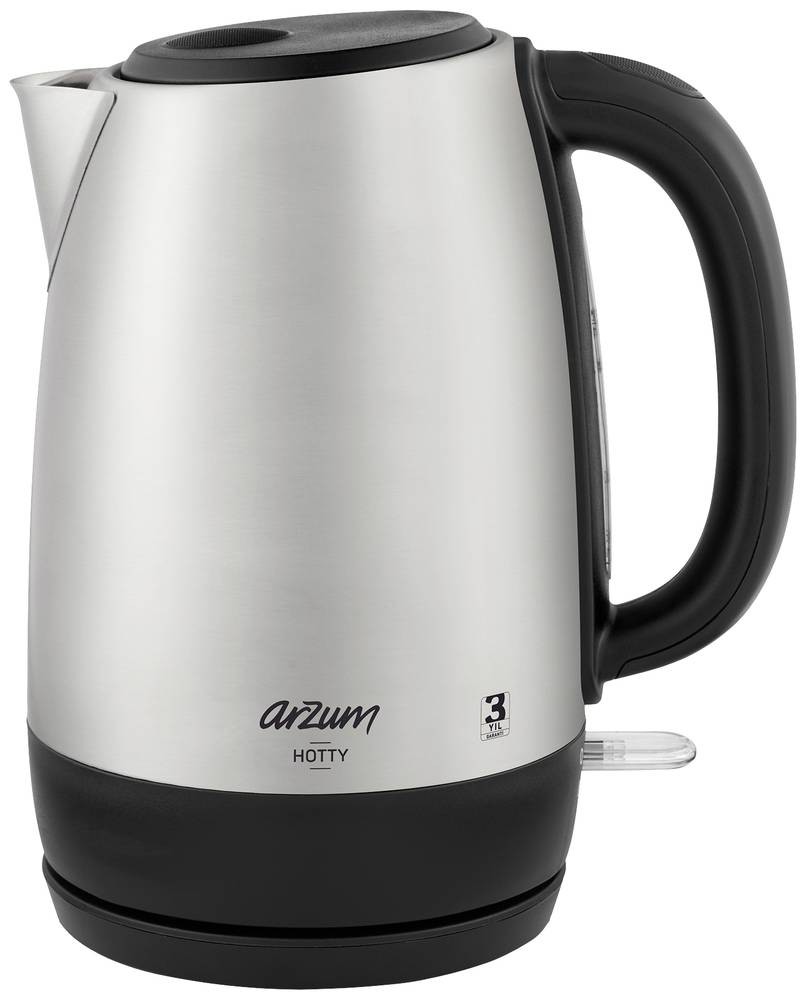 Arzum AR3074 Wasserkocher schnurlos, Überhitzungsschutz Inox