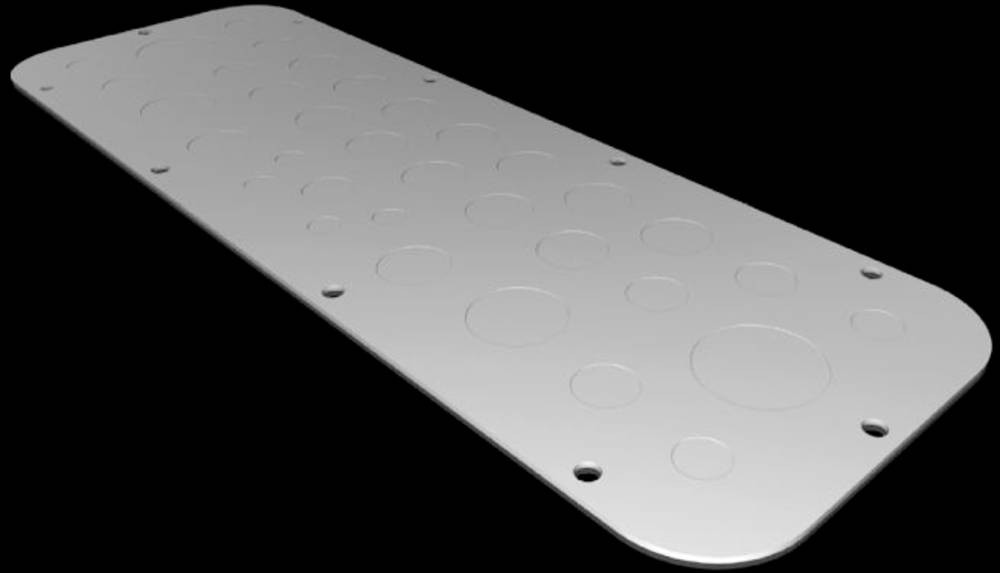 Rittal AX 2573.100 Rack plate - Rittal AX 2573.100, Rack plate, Light