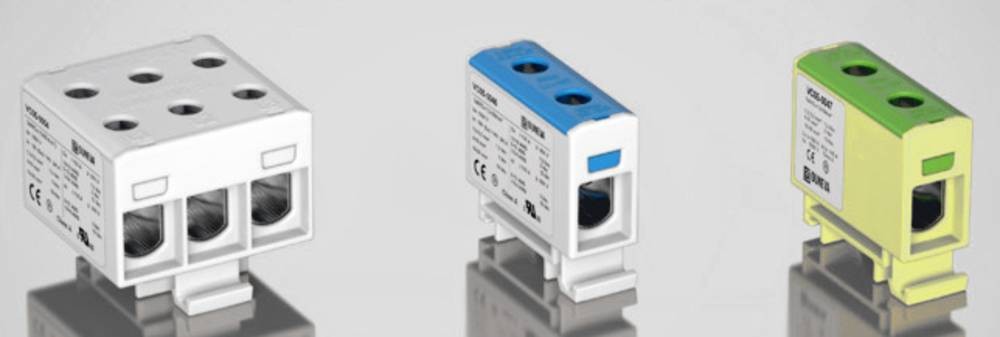 Ouneva Group VC05-0139 Verteilerblock Schrauben Grau, Blau, Gelb-Grü