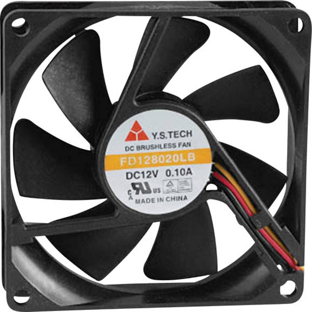 YS TECH FD128020LB(2F3) Axialfan 12 V/DC 42.48 m³/h (L x B x H) 80 x