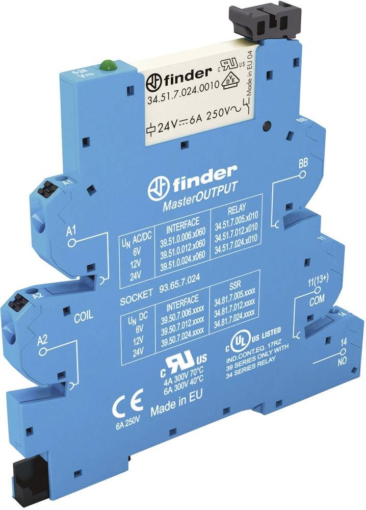 Finder 39.51.8.230.0060 Koppelrelais 230 V/AC 6A 1 Schließer 1St.