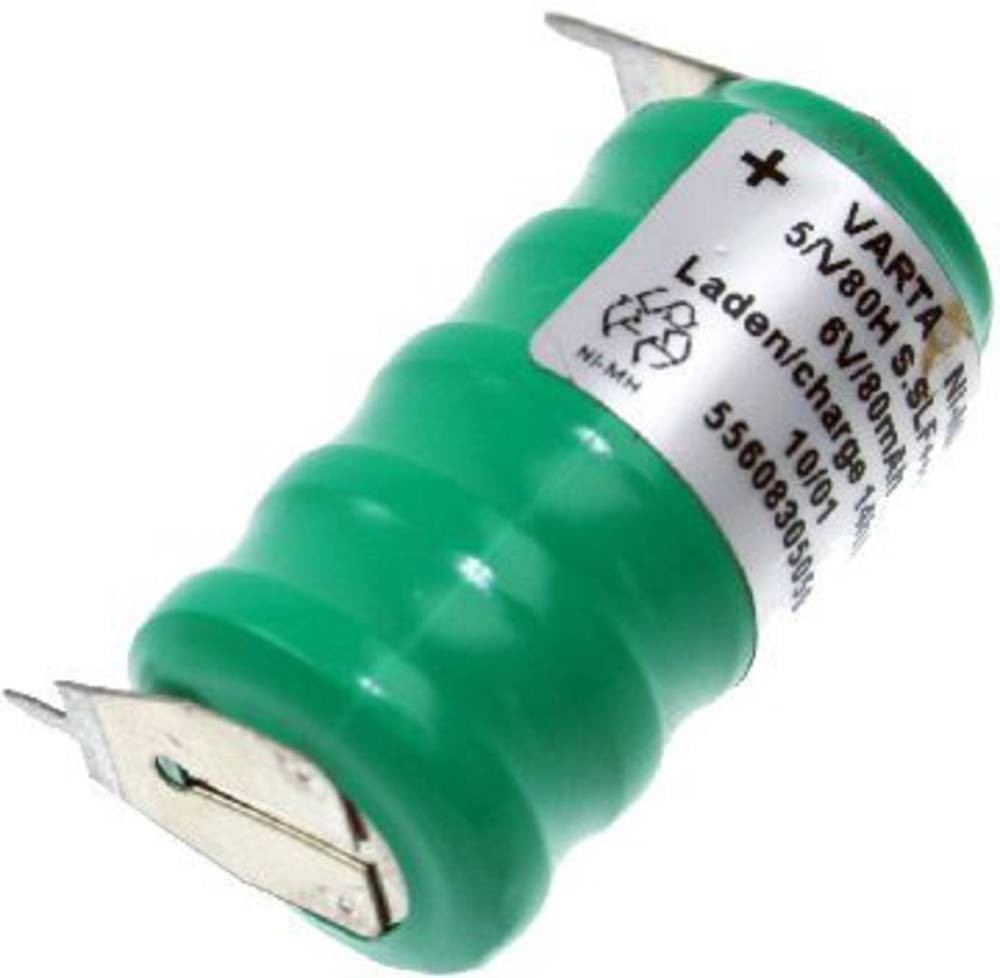 Varta V5/80H-SLF ++/- button cell-rechargeable battery 80H NiMH 80