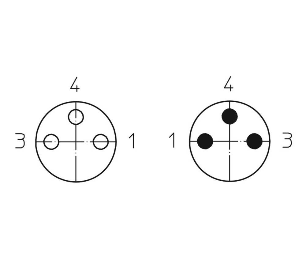 Lutronic 1133 Sensor-/Aktor-Anschlussleitung M8 5.00m Polzahl