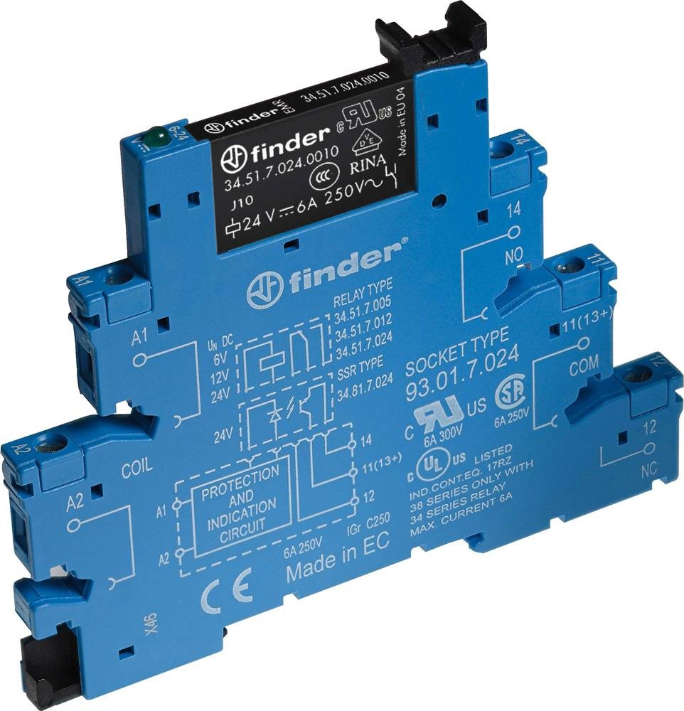 Finder 38.51.0.012.5060 Relaisbaustein Nennspannung: 12 V/DC, 12 V/AC