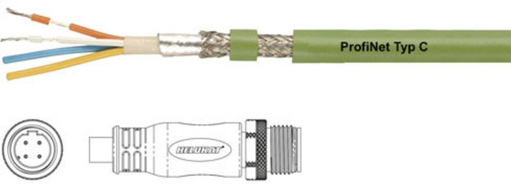 HELU 806481 Sensor-/Aktor-Anschlussleitung M12 Stecker, gerade 0.50m
